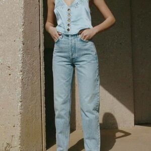Doen Light Blue High Rise Women Jeans